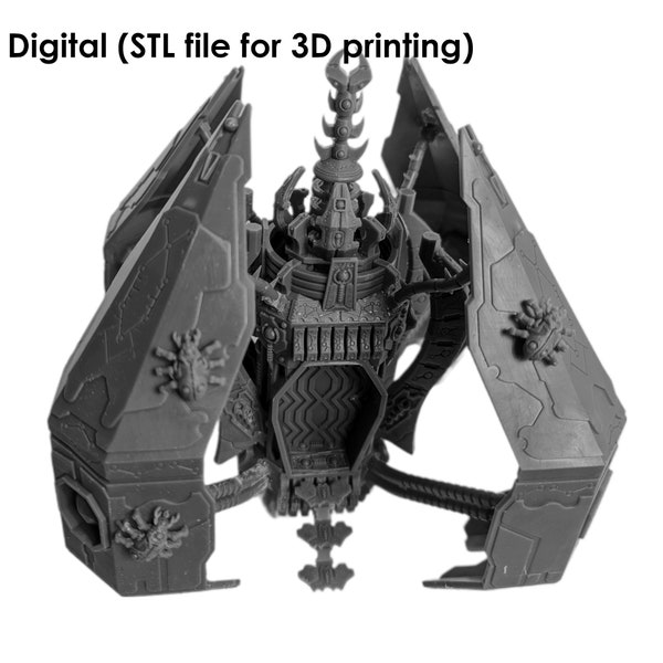 Digital Eternal Dynasty Monolith Wargame Proxy Unit with pre-supported files
