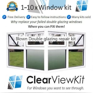 May include: A window repair kit for fixing blown double glazing. The kit is suitable for windows up to 3 metres wide. The kit includes instructions and is easy to use. The kit is guaranteed to be of top quality.