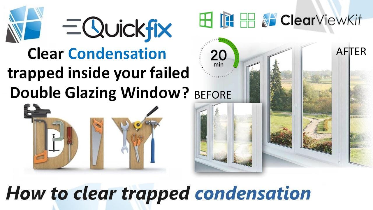 2 X Window Double Glazing Repair Kit Clears Condensation