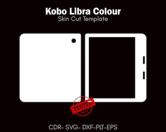 Kobo Libra Colour skin cut vector file | Template Layout | skin template | decal, Svg | Cricut, silhouette, DIY wrap, sticker