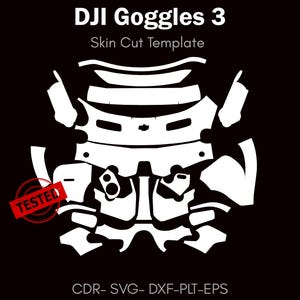 DJI Goggles 3 skin cut vector file | Template Layout | fpv skin template | decal, Svg | Cricut, silhouette, DIY wrap, sticker cutting file