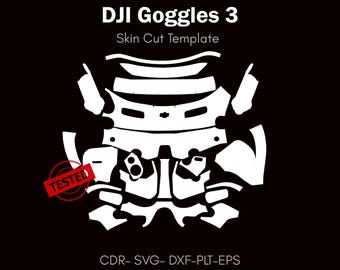 DJI Goggles 3 skin cut vector file | Template Layout | fpv skin template | decal, Svg | Cricut, silhouette, DIY wrap, sticker cutting file