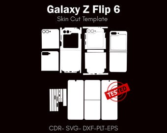 Samsung galaxy Z Flip 6 skin cut vector file | Template Layout | skin template | decal, Svg | Cricut, silhouette, DIY wrap, sticker