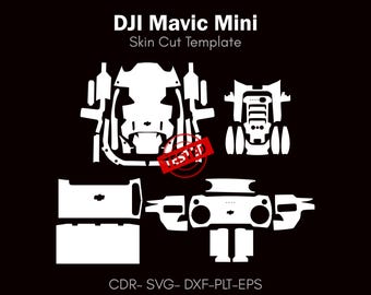 DJI Mavic mini skin cut vector file | Template Layout | drone skin template | decal, Svg, | Cricut, silhouette, DIY cutting file