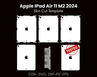 Apple iPad Air 11 M2 2024 skin template | | Template Layout | skin template | decal, SVG | Cricut, silhouette, DIY wrap, sticker