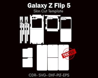 Samsung galaxy Z Flip 5 skin cut vector file | Template Layout | skin template | decal, Svg | Cricut, silhouette, DIY wrap, sticker
