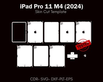Apple iPad Pro 11 M4 (2024) skin cut vector file | Template Layout | skin template | decal, Svg | Cricut, silhouette, DIY wrap, sticker