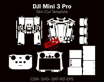 DJI Mini 3 Pro skin cut vector file | Template Layout | drone skin template | decal, Svg, | Cricut, silhouette, DIY cutting file
