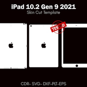 Apple iPad 10.2 Gen 9 2021 skin cut vector file | Template Layout | skin template | decal, Svg | Cricut, silhouette, DIY wrap, sticker