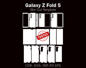 Samsung galaxy Z Fold 5 skin cut vector file | Template Layout | skin template | decal, Svg | Cricut, silhouette, DIY wrap, sticker