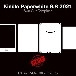 Kindle Paperwhite 6.8 2021 skin cut vector file | Template Layout | skin template | decal, Svg | Cricut, silhouette, DIY wrap, sticker