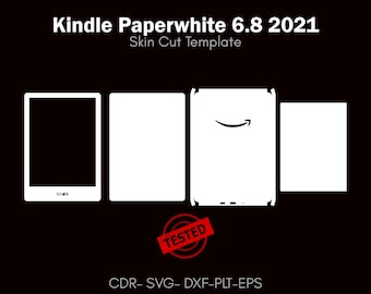 Kindle Paperwhite 6.8 2021 skin cut vector file | Template Layout | skin template | decal, Svg | Cricut, silhouette, DIY wrap, sticker