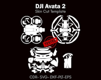 DJI Avata 2 Skin Cut-sjabloon | DIY-vinylsticker (digitaal bestand)