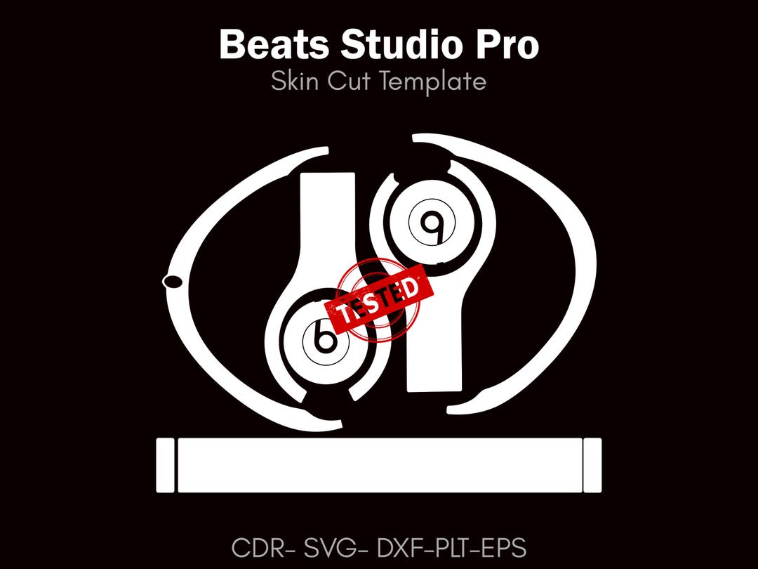 Beats Studio Pro Skin Cut Vector File | Template Layout | Headphone ...