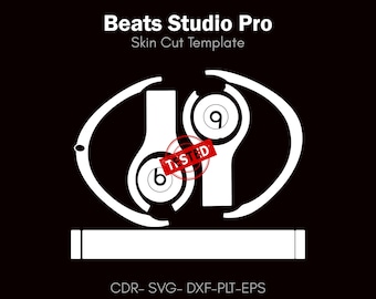 Beats Studio Pro skin cut vector file | Template Layout | headphone skin template | decal, Svg, | Cricut, silhouette, DIY cutting file