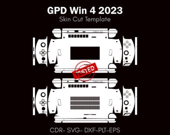 GPD Win 4 2023 skin cut vector file | Template Layout | skin template | decal, Svg | Cricut, silhouette, DIY wrap