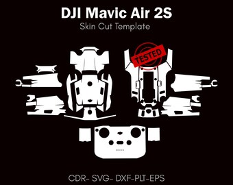 DJI Mavic Air 2S skin cut vector file | Template Layout | drone skin template | decal, Svg | Cricut, silhouette, DIY wrap, cutting file