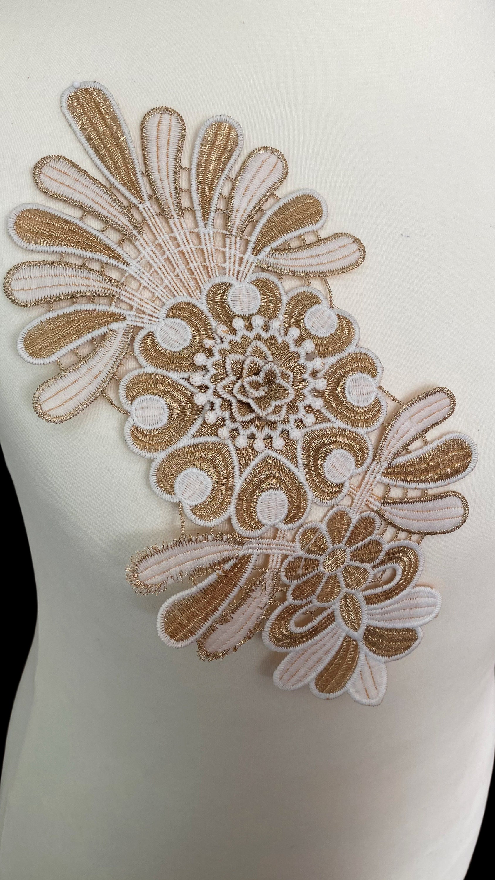 Patchs Fleurs 3D GORGECRAFT - Lot De 30 - Noir/Blanc/Rose - Pour Couture Et Déco Vêtements