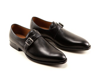 zapatos de correa monje / zapatos de cuero hombres / zapatos de vestir hombres / hombres zapatos hechos a mano / zapatos de boda hombres