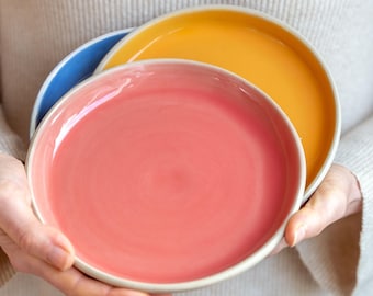 Handmade small ceramic plate – versatile, colorful, decorative, natural look | Voila Ceramics