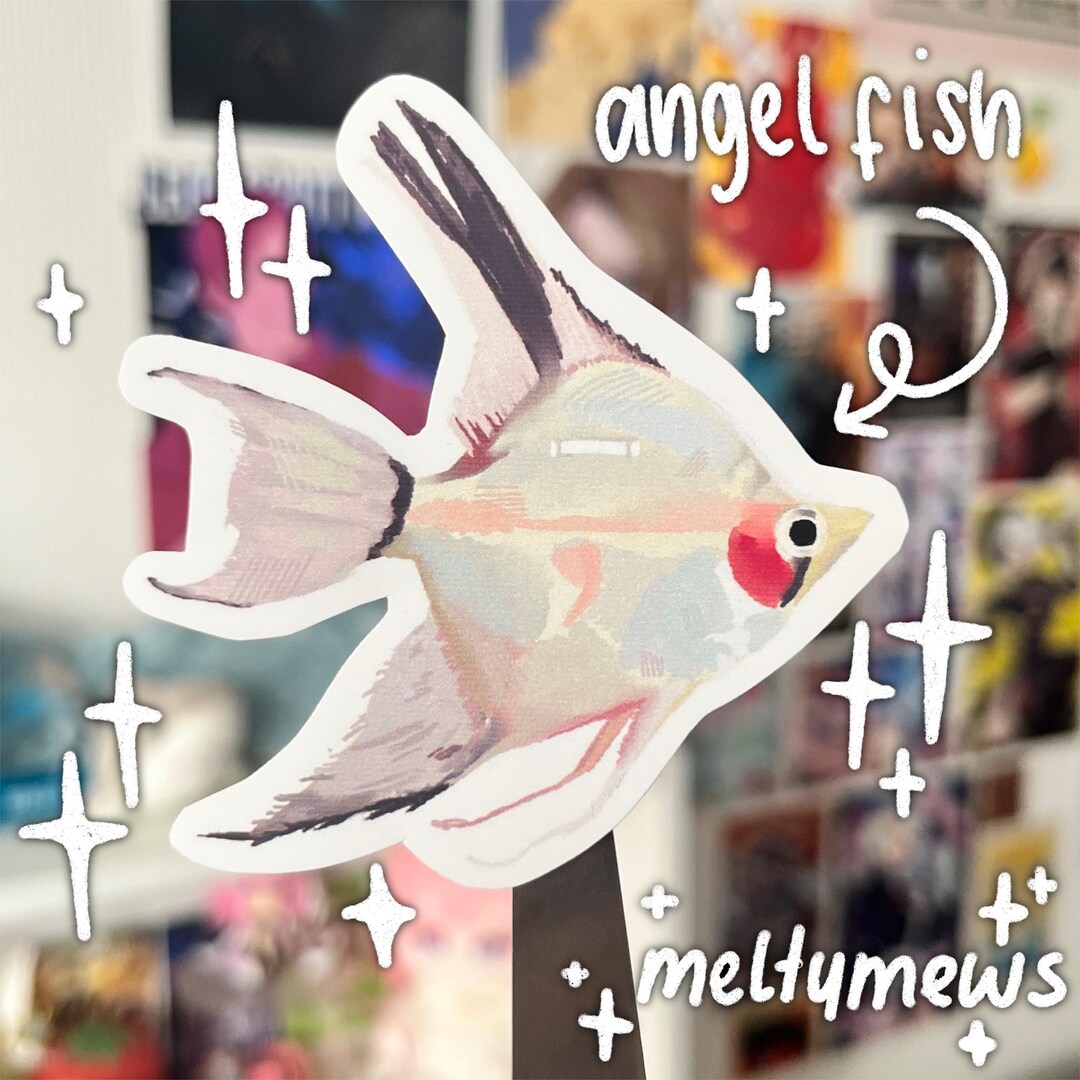 Angel Fish Sticker | Matte Vinyl Planner Sticker - Etsy UK