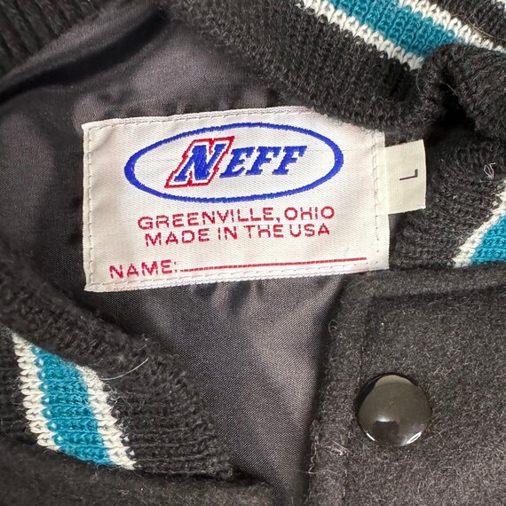 Men’s large vintage neff letterman jacket with pin - image 7
