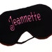 Monogrammed Sleep Mask -  Reversible - Font Shown is Uni-Block - Choose Fabric Front