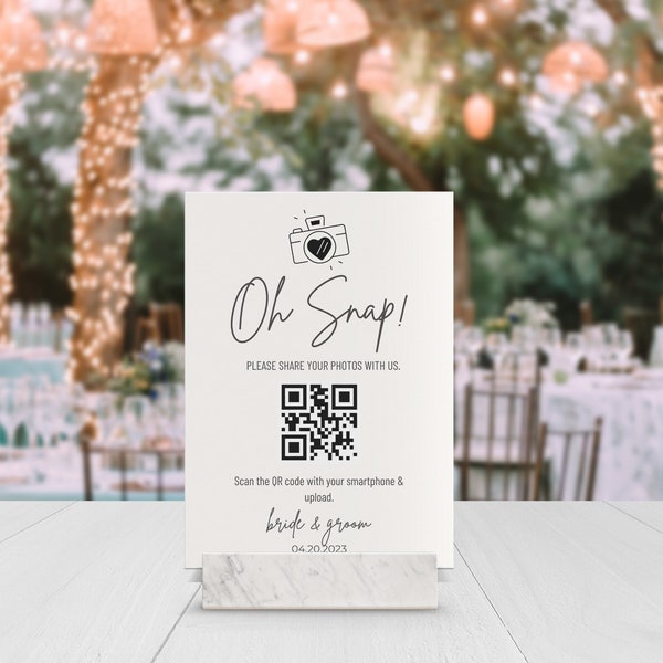 Minimalist Wedding Photo Sign Share Wedding Photos Wedding Qr Code Capture The Love Qr Code  Oh Snap Svg Wedding Social Media