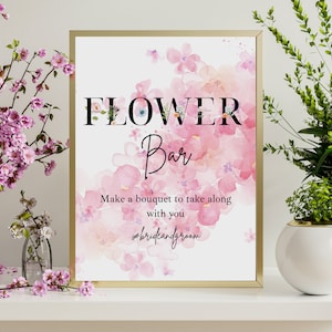 Bridal Shower Sign Bridal Shower Wildflower Sign Bridal Shower Bridal Flower Bar Bloom Bar Sign Flower Bar Sign Favor Floral Bridal Shower