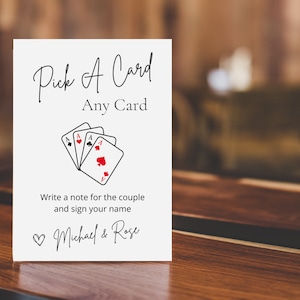 Naipes de libro de visitas / Naipes personalizados / Naipes de fotos personalizados / Baraja de cartas de favores de boda / Libro de firma de bodas