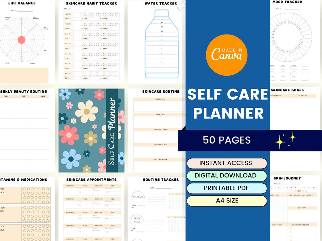Self-care Planner Printable | Self Love Journal Printable | Self Care ...