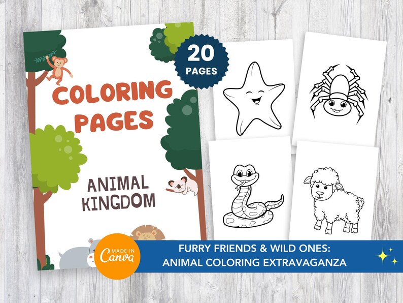 20 Printable Animal Coloring Pages | Wildlife Creatures Coloring Book ...