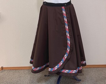 HybridSkirt with Wool. Waterproof, reversible, warm, wraparound skirt for horseback riding and hiking. Custom made.