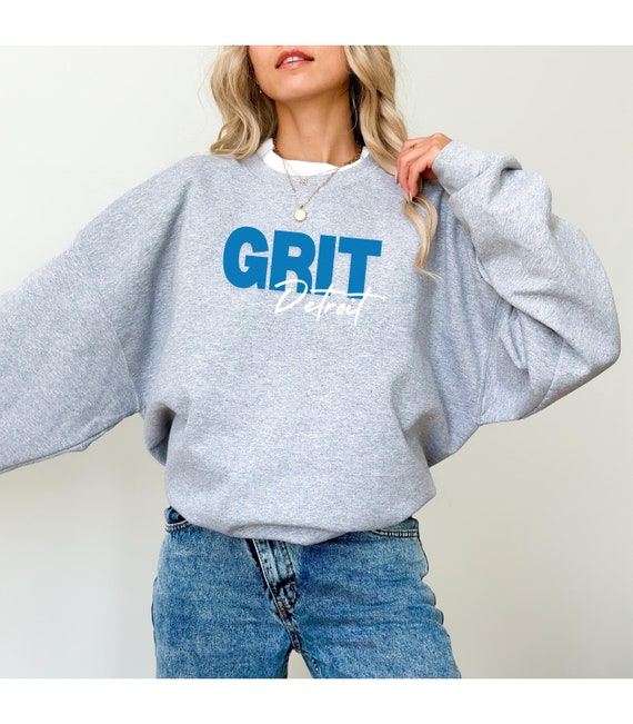 Womens Detroit Lions Sweatshirt Detroit Lions Crewneck Detroit GRIT Womens Detroit Lions Hoodie Detroit City Detroit Football Etsy