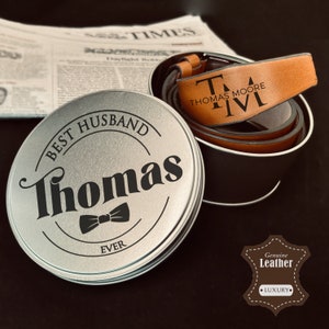 GENUINE Leather Mens Belt - Engraved Belt - Leather Belt - Custom Handmade Belt - Anniversary Personalized Gift for Husband - Father’s Day