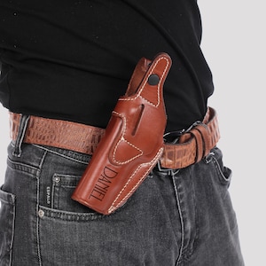 Personalisierter Revolverbag für Colt 1911 Classic 5” / Handgefertigtes Premiumleder / Ultimativer Komfort und Sicherheit