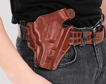 Kabura Ruger SP101 na zamówienie 3'' / Kabura do rewolweru OWB / Pasuje do ramy Smith & Wesson J / Do ukrytego noszenia