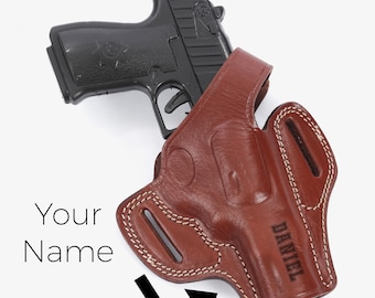 Personalizowana skórzana kabura: rewolwer Ruger SP101, S&W Model 60, ręcznie robiony OWB