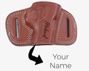 Custom Colt 1911 Leather Belt Holster | Handcrafted Calf Leather OWB