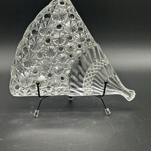 Antique Windsor Glass, No. 0 Pickle/Relish Fan Plate, Circa 1886-1890. Fan Trinket Tray, 8 3/4" L