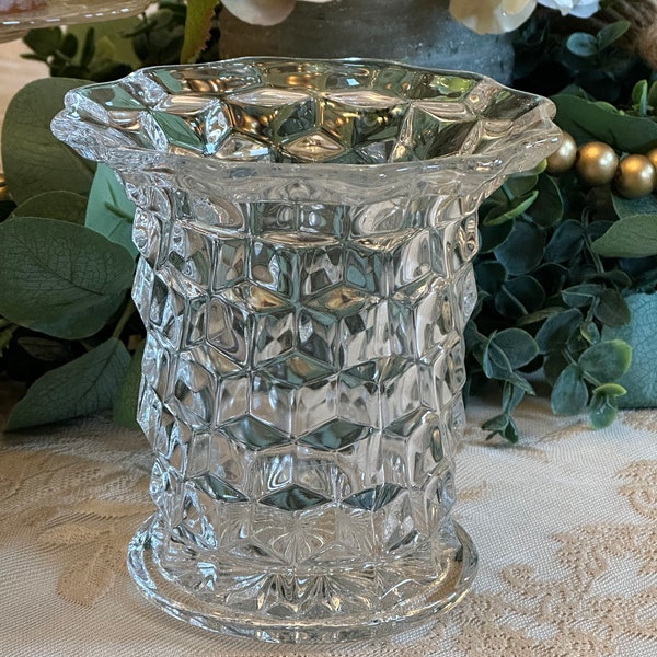 Vintage Fostoria American Vase, Housewarming Gift, Anniversary Gift, Wedding Gift, Home Decor, Mothers Day, Unique Gift
