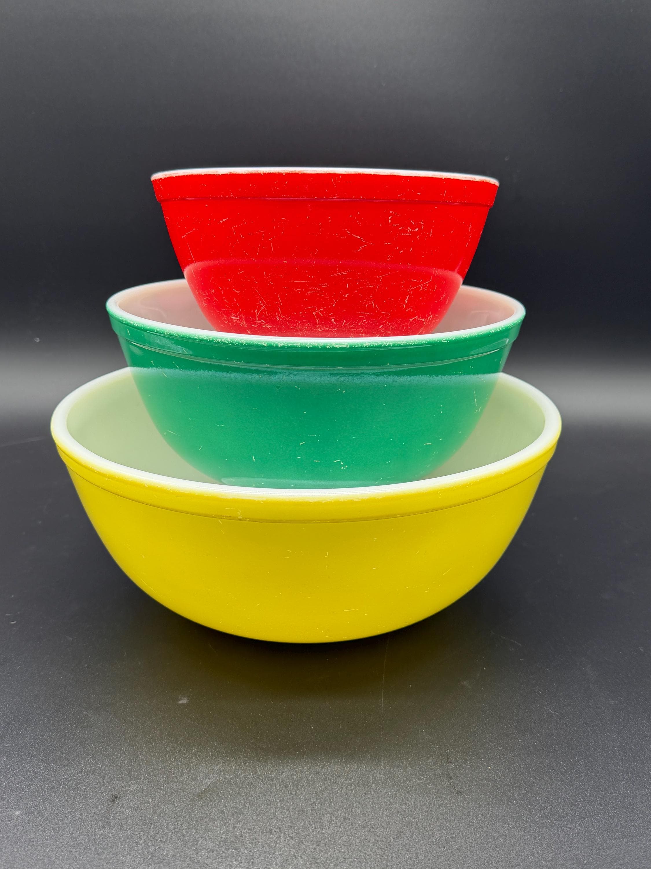 Vintage Yellow Pyrex Primary Bowl - Etsy