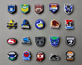 Rugby League Crocs Charms NRL Jibbitz Shoe Charms Sports Accessories Rugby Decor Crocs Sports Lover Gifts Shoe Charm Pin Badge Accessory
