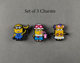 Minions Crocs Charms Pins Badges Playful Cute Shoe Accessories