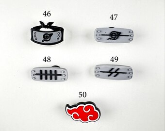 Naruto Anime Crocs Jibbitz Charms Manga Anime Ninja Fighters Shoe Charms  Croc Pins Badges Accessory Naruto Signs Symbols Cute Anime Gifts