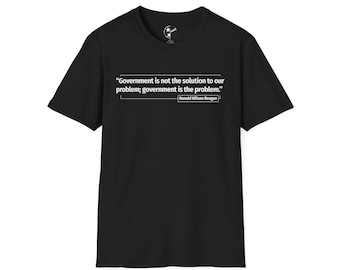 Camiseta "El gobierno no es la solución", cita de Ronald Reagan.