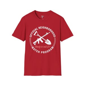 T-shirt officiel de surveillance de quartier, cadeau amusant pour les voisins, chemise de soutien communautaire, tenue d'événement social, appelez le 811