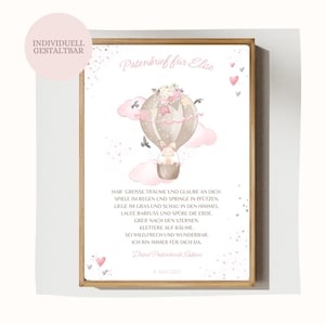 Carta digital de padrino "Elise" - carta de bautismo - regalo para el ahijado - regalo de bautismo personalizado