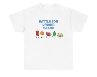 Coiny Pin Taco Leafy Blocky Battle for Dream Island BFDI Inanimate Insanity Unisex Heavy Cotton Tee Object Show Fanart
