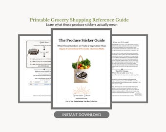 Przewodnik po naklejkach na produkty rolne, Odnośnik do naklejek na produkty rolne, Zakupy artykułów spożywczych ekologicznych (plik PDF w wersji cyfrowej)